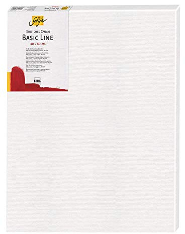 KREUL 64060 - Tela tesa Solo Goya Linea Basic, telaio da stiro 40 x 60 cm circa, con tela di cotone 4 volte primerizzata, per colori a olio, acrilici e gouache
