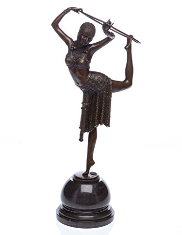 Scultura in bronzo Danzatrice con anello Artdeco figura in bronzo scultura