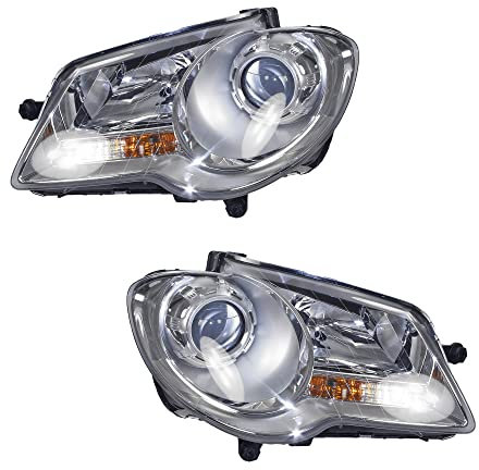 BESTPRICE 2x phares avant Phares principaux gauche + droite Compatible avec VW TOURAN (1T1, 1T2)