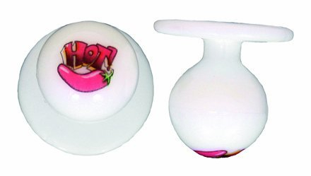Exner 12 Kugelknöpfe weiß mit Motiv HOT