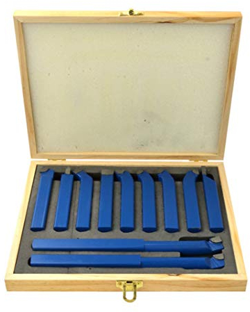 Drehstahl Satz 11-tlg 16x16mm Drehmeißel Set Holzkoffer DIN Normen (DR-TOK16mm)