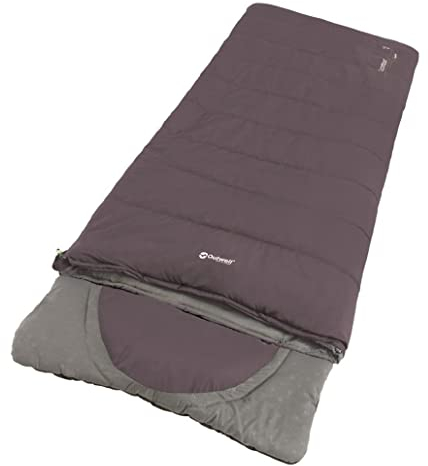 Outwell Unisex Erwachsene, Dark Purple, Contour Schlafsack, rechts