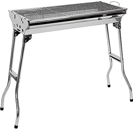 XUANYU Barbecue à Charbon, Grille de Barbecue en Acier inoxydable, BBQ Grille Portable et Pliable, pour Pique-nique, Jardin, Terrasse, Camping, 73×33,5×70 cm