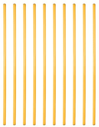 CANNON - Set de 10 Picas de Entrenamiento Deportivo de 100cm o 120cm | Color Amarillo | Ideal para Fútbol, Rugby, Fútbol Americano y Agilidad (100cm)