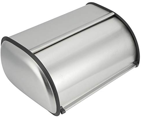 lyrlody Boîte de Rangement à Pain, Boîte de Rangement de Cuisine, Boîte à Pain, Récipient à Gâteau avec Poignée Ronde, Acier Inoxydable, Fond AntidérapantOdeur