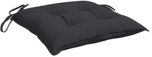 vidaXL Cojines de palets de jardín 4 uds Tela Oxford Negro 50x50x7 cm