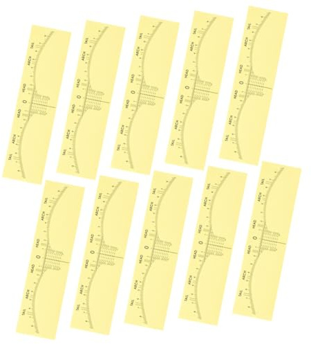 Beavorty 10pezzi Righello Per Sopracciglia Misuratore Posizionamento Strumento Disegno Linea Sopracciglia Kit Modellatore Livellante Adesivo Unico Donna Trucco Tatuaggio Cosmetico