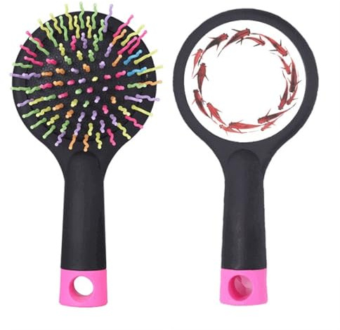 Cepillo de pelo para desenredar el pelo de carpa roja china, con base de cojín