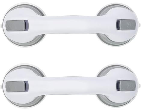 Maniglia Doccia Anziani,2 PCS MAX 100 KG Maniglione Bagno per Disabili 29.5 CM Maniglia Ventosa per Doccia Rimovibile Maniglioni Bagno Disabili per Anziani per Vasca da Bagno Cucina Scale