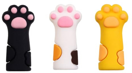 FRCOLOR 6piezas Funda Protectora Para Tijeras De Uñas Forma De Pata De Gato Tapa Protectora De Silicona Para Herramientas De Manicura y Pedicura Para Proteger Alicates y Pinzas