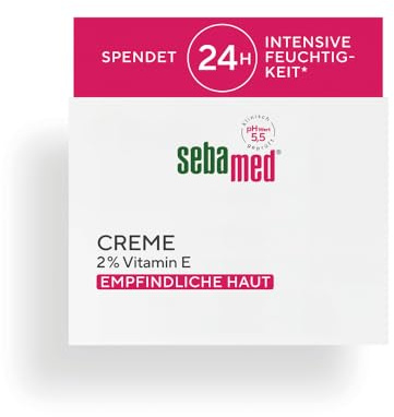 Sebamed Gesichtscreme Vitamin E 75ml, Feuchtigkeitscreme, Gesichtspflege hilft Feuchtigkeit zu speichern, Schutz vor UV-Strahlung + vorzeitiger Hautalterung, spendet 24h Feuchtigkeit, Damen und Männer