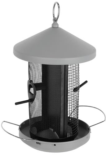 Kerbl Hobbyfarming 87037 - Mangiatoia per uccelli Arzberg, in metallo, 19 x 19 x 30 cm