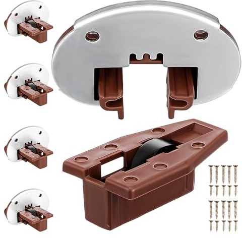 FIXOSHEE Kit Guide per Cassetti in Plastica Montaggio Inferiore Kit di Riparazione e Sostituzione Guide Scorrevoli per Mobili Accessori per Cassettiere Cucina e Camera da Letto