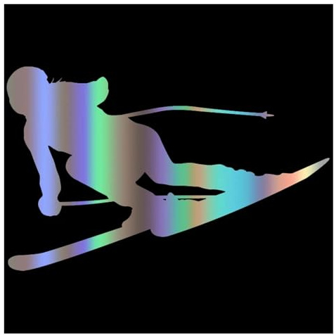 Bildekaler Mode Skidsporter Personlighet PVC Bildekoration Dekal Tillbehör Creative Waterproof(Laser,25cm*16cm)
