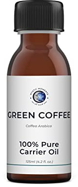 Mystic Moments| Green Coffee Carrier Oil 125ml | Coffea Arabica Seed Oil | Revitalising Moisturising Treatment for Skincare & Haircare | Natural Carrier for Aromatherapy & Cosmetic Formulations