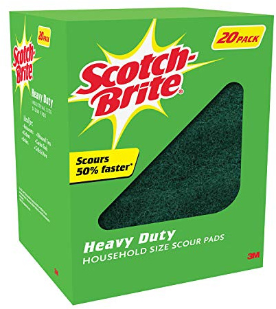 Scotch Brite 3M Heavy Duty Scouring Pads 6X 9 Heavy Duty Scouring Power Of Scotch-Brite (20 Pack)