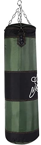 Sacchetto di Sabbia Vuoto, Pesante Sacco da Boxe con Può Patch Sacco di Fitness Allenamento Boxe(1.2m-Green)