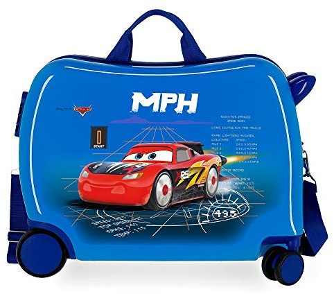 Disney Cars Rocket Racing Kinder-Koffer Blau 50x38x20 cms Hartschalen ABS Kombinationsschloss 34L 2,1Kgs 4 Räder Handgepäck