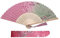 Kibon Folding Fans, Handheld Fans, Hand Fans, Bamboo Fans with Tassel for Birthday Gifts Dancing Cosplay Wedding Party Props Decoration (Pink)