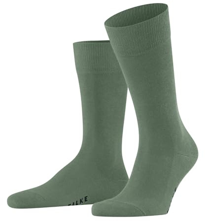 FALKE Herren Socken Family M So Baumwolle einfarbig 1 Paar, Grün Sage 7538, 39-42