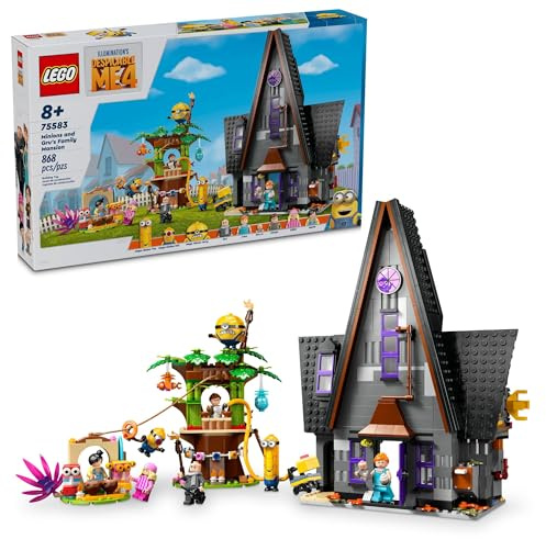 LEGO Despicable Me 4 Minions and Gru's Family Mansion, Minions Toy House and Tree Playset from Movie, Fun Despicable Me Toy, Creative Gift for Boys and Girls Aged 8 and Up, 75583