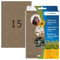 HERMA 2076 Vielzweck-Etiketten aus Graspapier rund, 24 Blatt, Ø 32 mm, 15 Stück pro Bogen, 360 Aufkleber, selbstklebend, Haushaltsetiketten zum Beschriften, Silphie-Papier Klebeetiketten, natur-braun