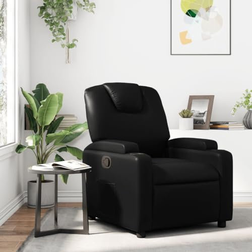 CIADAZ Relaxsessel Schwarz Kunstleder, Relaxsessel, Fernsehsessel, Kinosessel, Gaming Couch - 372389