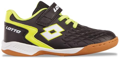 Lotto Sneaker Unisex per Bambini Dasher T Kids, Nero Fr Yellow, 40 EU