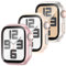 JDBLHM 40mm Case for Apple Watch SE,Series 6/5/4 with Tempered Glass Screen Protector,Slim Face Cover and Protective Bumper for iwatch 40 mm,3packs