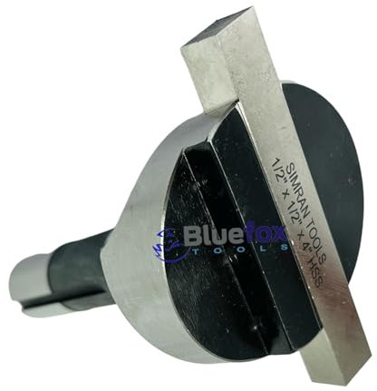 BLUEFOX TOOLS 2.5 Inches Head Diameter Fly Cutter R8 Shank Milling Machine | 1/2 x 1/2 x 4 Square HSS Tool Bit | Hardened Steel