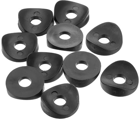 sourcing map Lot de 16 rondelles rondes en plastique de 8 x 25 x 3 mm, rondelles à ressort, rondelle concave pour fixation et assemblage sécurisés, noir