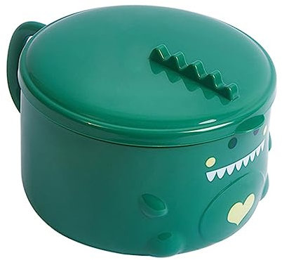 HOMOBABE 1pezzi Ciotola Noodles in Acciaio Resistente Manico e Coperchio Contenitore Per Riso e Insalate Per Uso Quotidiano