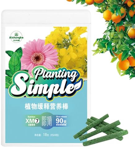 Barre Di Fertilizzanti Vegetali | Picchi Di Cibo Per Piante Da Interno Con 18 Bastoncini Nutrizionali | Fertilizzante Di Arricchimento Delle Piante In Vaso Per Alberi, Erbe, Aiuole, Piante Di Balcone,