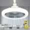 Ventilateur Plafond Silencieux avec 30W Lumière LED, E27 Petites Ventilateur de Plafond Eclairage avec Télécommande, Dimmable, 3 Vitesses, Lampe Ventilateur Plafond pour Chambre, Salon et Cuisine