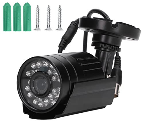 Holigie 4-in-1 Analog CCTV Surveillance Camera,3.6mm Lens HD Camera Infrared Night Vision IP66 for Indoor Outdoor Surveillance (Weatherproof,Compatible with BNC/AHHD/TVI/CVI) (PAL)