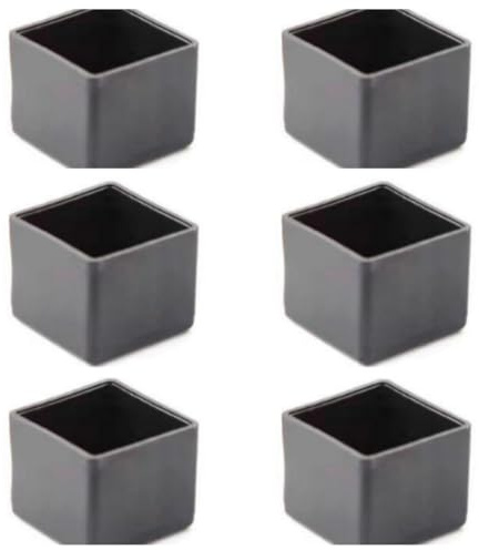 YKAFADE Lot de 8 capuchons de protection carrés pour pieds de chaise - 70 x 70 mm - Antidérapants - En silicone - Pour sols en bois dur