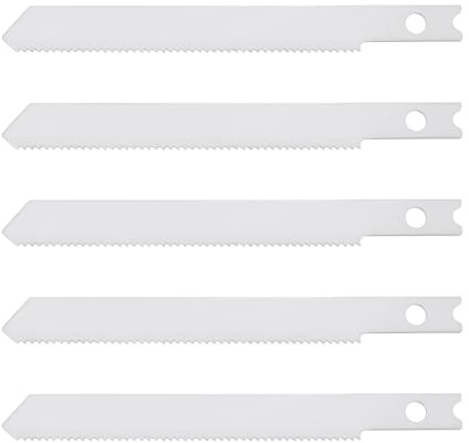 YINETTECH Paquete de 5 Hojas de Sierra de Calar Bi‑metal con Espiga u 24 tpi para Corte de Madera y Metal