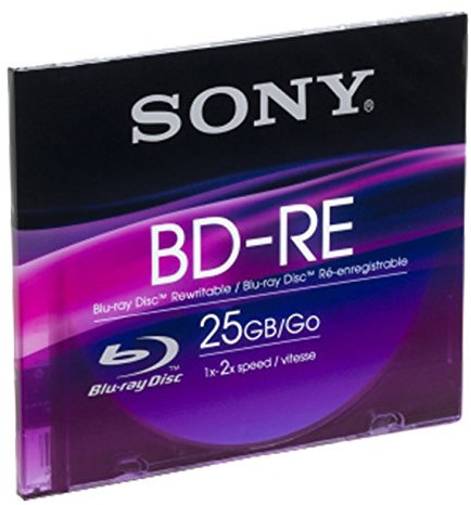 Sony BNE25SL - Disco de BLU-Ray (BD-RE con Velocidad de Escritura de 2X, 25 GB)