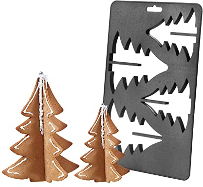 GastroMax - Emporte Pièce 3D - en Forme de 2 Sapins de Noël - Moule à Biscuits pour des Cookies Originaux - Pour un Noël Unique avec votre Famille et Amis