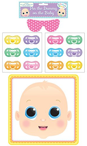 HENBRANDT Baby Shower Party Game Pin The Dummy Pacifier On The Baby
