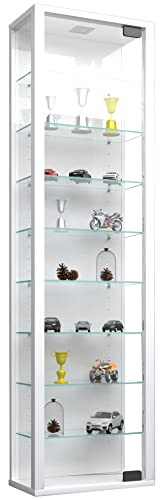 VCM 911778 Stano Maxi Vitrine avec Eclairage LED Bois/Verre de sécurité ESG Hêtre 115 x 33 x 18 cm