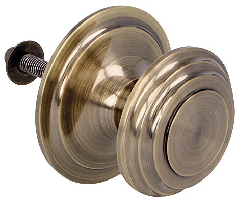 Amig - Pomo de Puerta - Fabricado en Latón - Tirador: Ø76 mm - Cuero -Macizo - Resistente al Frotamiento, Óxido y Corrosión