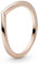 PANDORA Polished Wishbone Ring in Roségold mit 14 Karat rosévergoldete Metalllegierung Timeless Collection, Größe 58