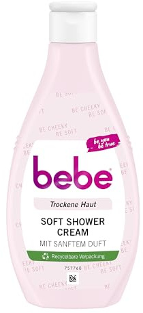bebe Soft Shower Cream mit sanftem Duft für trockene Haut (250 ml)
