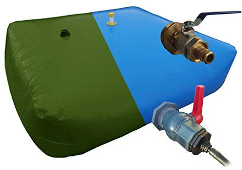 Serbatoio d'acqua grande capacità 1000l 2000l 3000l 4000l 5000l 7500l 10000l litri. Cisterna flessible per raccolta e stoccaggio l'acqua pioggia barile bidoni (Valvola standard e adattatori, 5000L)