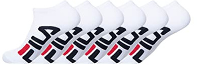 FILA Calzini Uomo Leggero Set di 6 Calze Sportive Uomo, morbidi e resistenti, Bianchi, Taglie 39/42