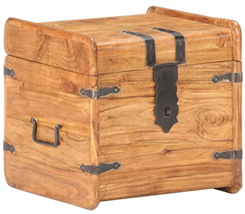 vidaXL Baule 40x40x40 cm in Legno Massello di Acacia