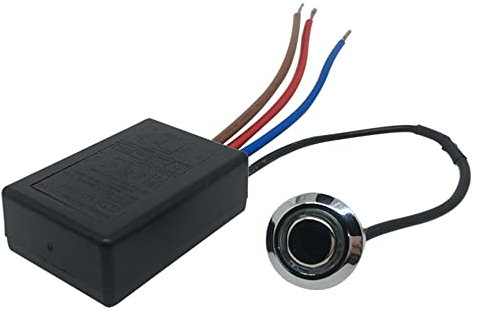 Capteur de commande de variateur de lumière tactile, module de commande de variateur de lumière à 3 voies AC220-240V Variateur de lampe pour lampe à incandescence Tungslen 3-25W LED (EU)