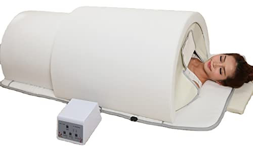 TEHONGMAI Infrared Therapy Sauna Dome, Zero EMF Technology Sauna Dome with Pillow, 360 Degree Complete Coverage Personal Sauna Capsul, Germanium, Tourmaline, Bian, Jade Energy Stones
