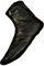 Men's Women's Unisex Real Halal Sheep Soft Leather Socks Khufs With Warm Fleece Lining (Black, 8)
